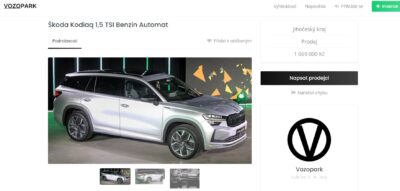 Auto-moto inzerce web a doména Vozopark cz / com