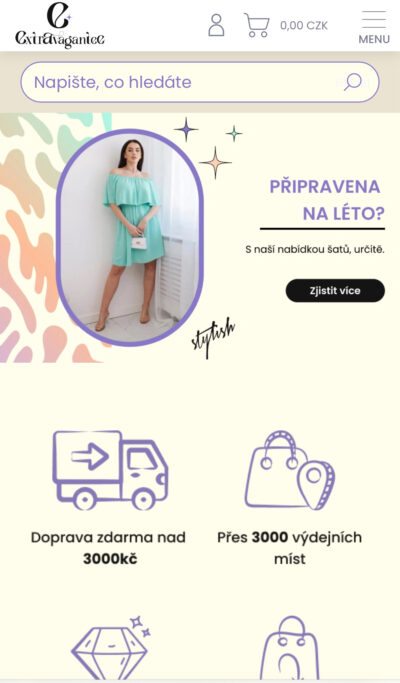 Prodej eshopu na dámskou módu a doplňky Extravagantee